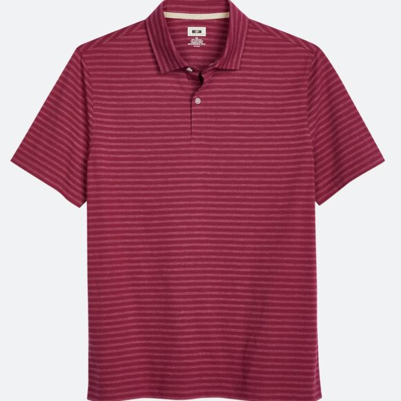 Joseph Abboud Modern Fit Stripe Polo - colour: Dark Red - Picture 1 of 1